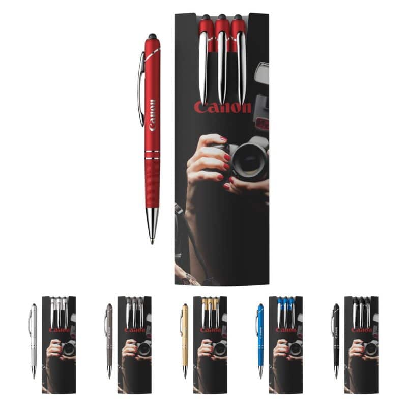 Custom 3-Piece Glacio Pen Set and Custom Sleeve - 6