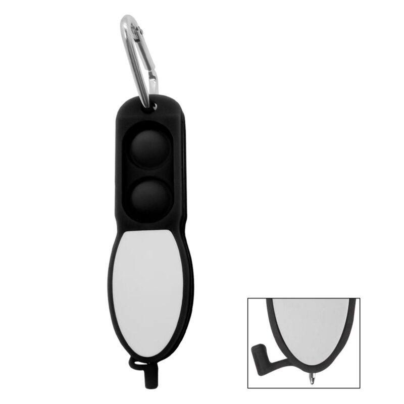 Custom Push Pop Pen With Carabiner - 1