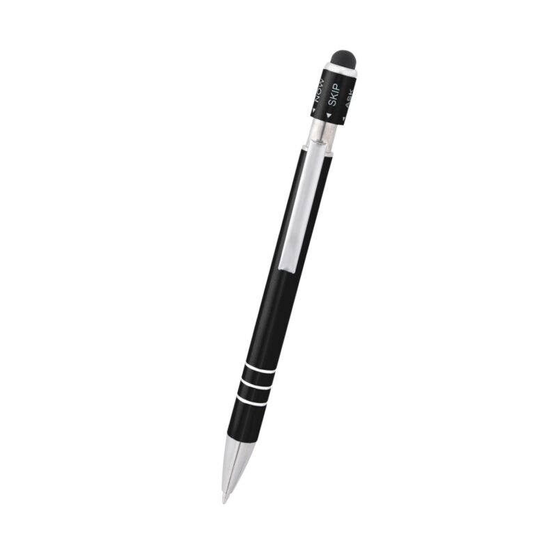Custom Recycled Aluminum Spin Game Top Pen With Stylus - 1