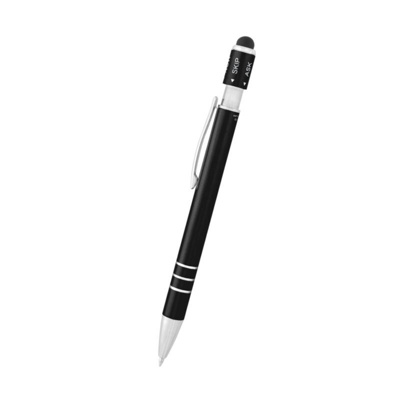 Custom Recycled Aluminum Spin Game Top Pen With Stylus - 3