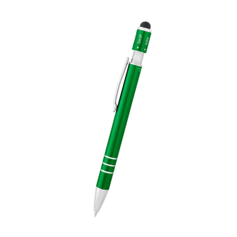 Custom Recycled Aluminum Spin Game Top Pen With Stylus - 5