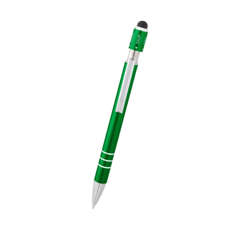 Custom Recycled Aluminum Spin Game Top Pen With Stylus - 6