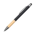 Custom Assia Metal Pen w/Bamboo Grip & Black Refill - 1