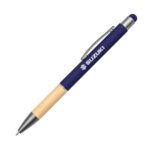 Custom Assia Metal Pen w/Bamboo Grip & Black Refill - 2