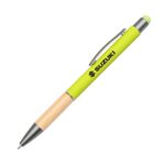 Custom Assias Aluminum Pen w/Bamboo Grip & Blue Refill - 2