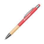 Custom Assias Aluminum Pen w/Bamboo Grip & Blue Refill - 5