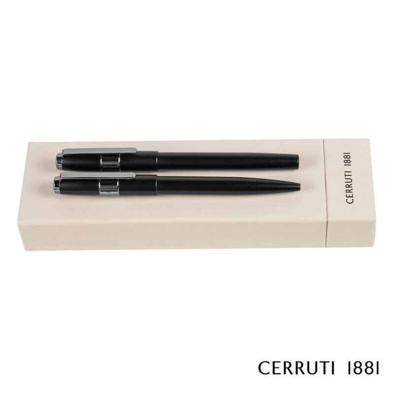 Custom Cerruti 1881® Block Ballpoint Pen & Fountain Pen Gift Set - 1