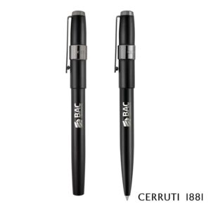 Custom Cerruti 1881® Block Ballpoint Pen & Fountain Pen Gift Set