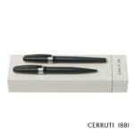 Custom Cerruti 1881® Canal Ballpoint Pen & Rollerball Pen Gift Set - 1