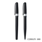 Custom Cerruti 1881® Canal Ballpoint Pen & Rollerball Pen Gift Set - 3