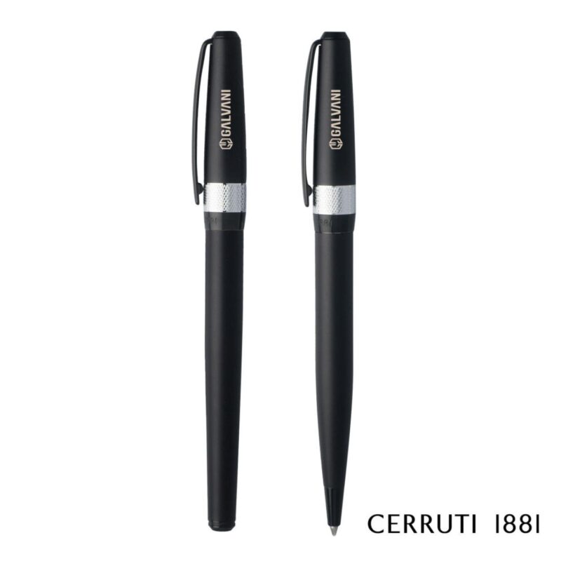 Custom Cerruti 1881® Canal Ballpoint Pen & Rollerball Pen Gift Set