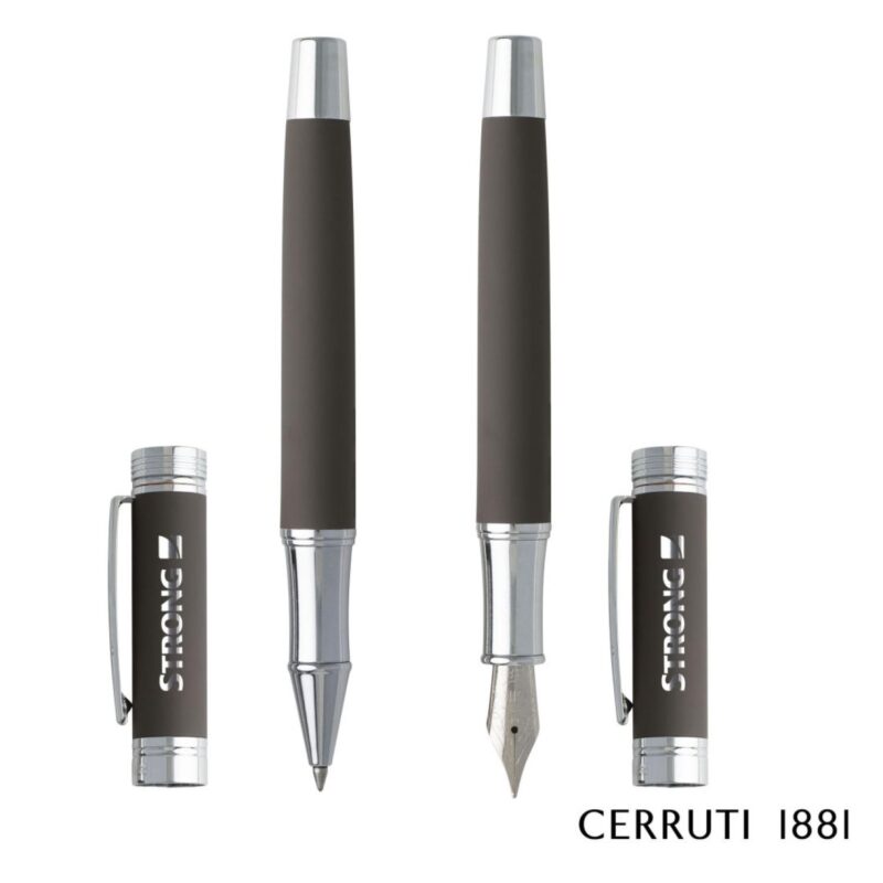 Custom Cerruti 1881® Zoom Rollerball & Fountain Pen Gift Set - 2