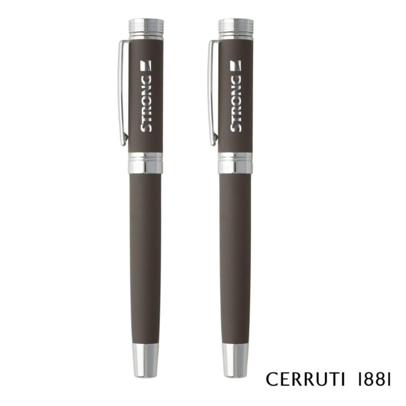 Custom Cerruti 1881® Zoom Rollerball & Fountain Pen Gift Set - 3