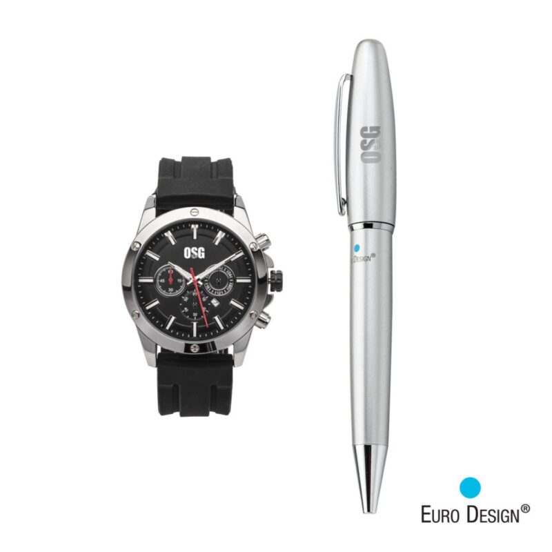 Custom Euro Design® Bernau Watch/Pen Set - 2
