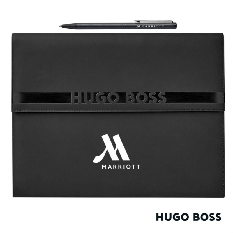 Custom Hugo Boss® Cloud Ballpoint Pen & A4 Folder Set