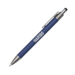 Custom Hughes Aluminum Pen w/Wood Clip & Blue Refill - 1