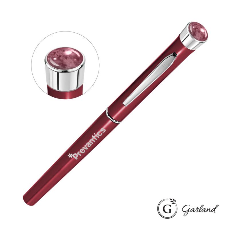 Custom Garland® Color Aura Rollerball Pen - Chrome Accent - 3
