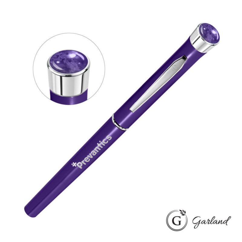 Custom Garland® Color Aura Rollerball Pen - Chrome Accent - 5