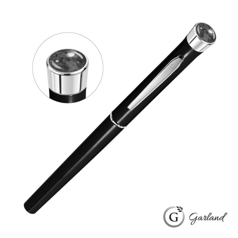 Custom Garland® Color Aura Rollerball Pen - Chrome Accent - 6