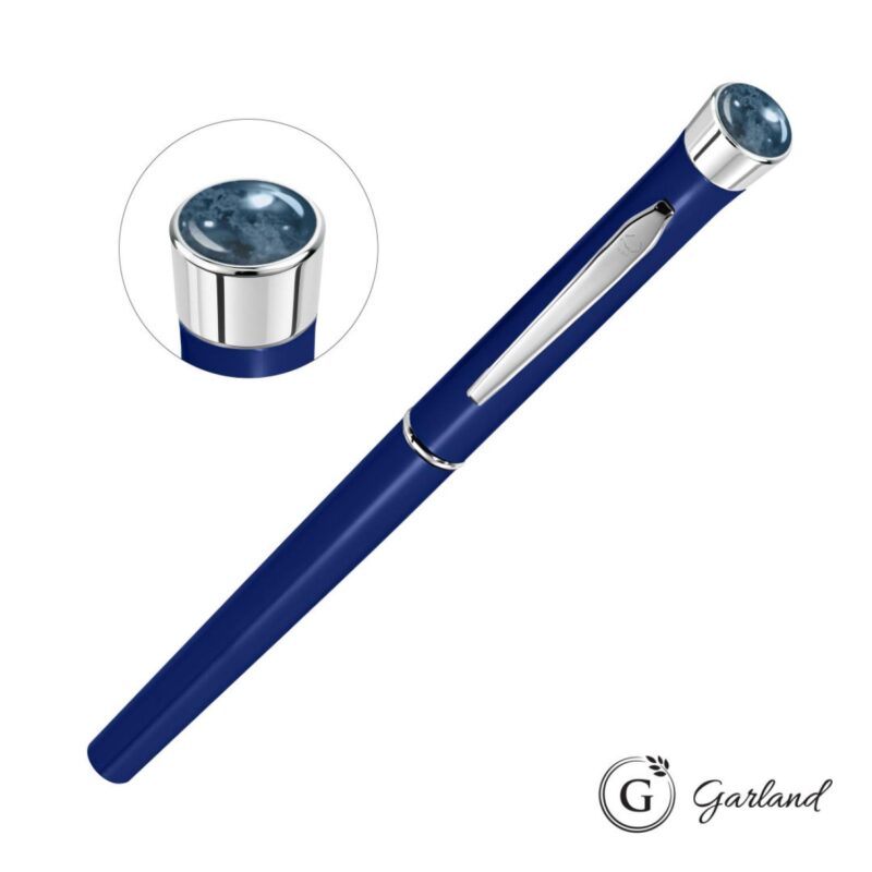 Custom Garland® Color Aura Rollerball Pen - Chrome Accent - 7
