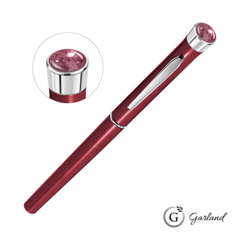 Custom Garland® Color Aura Rollerball Pen - Chrome Accent - 8