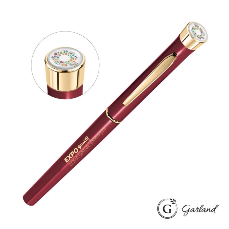 Custom Garland® Color Custom Rollerball Pen - Gold Accent - 3