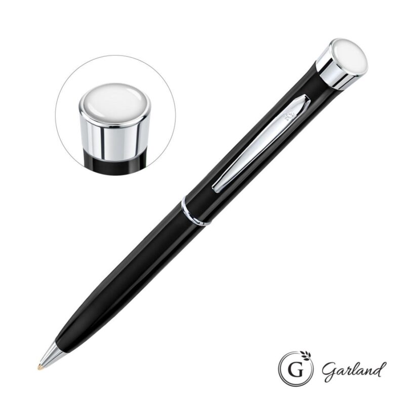 Custom Garland® Color Custom Twist Ballpoint Pen - Chrome Accent - 7