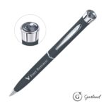 Custom Garland® Color Matte Aura Twist Pen - Chrome - 4