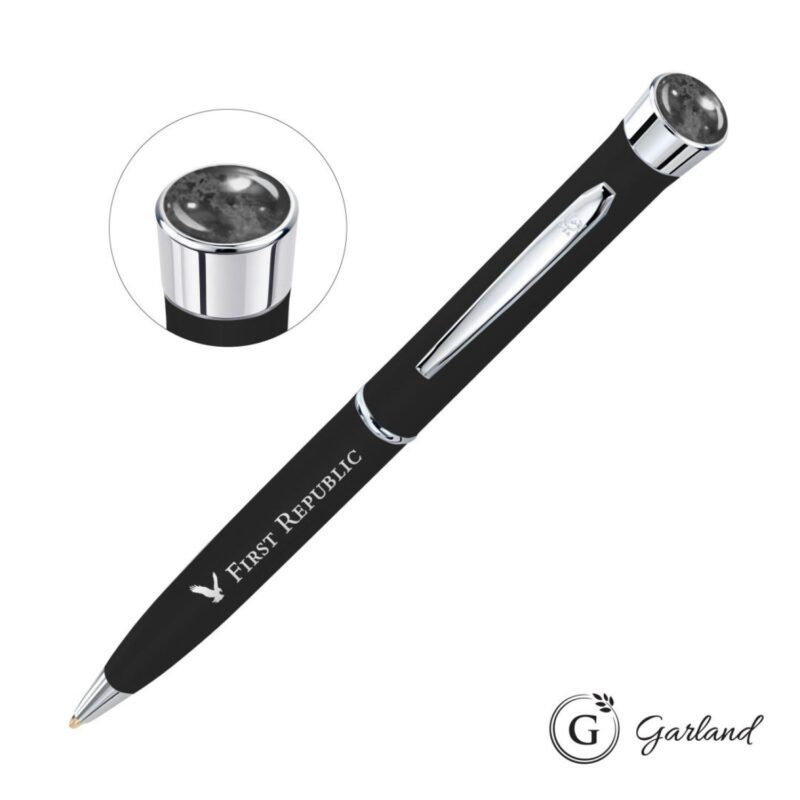 Garland®-Color-Matte-Aura-Twist-Pen-Chrome-GAR103-BCA Custom Garland® Color Matte Aura Twist Pen - Chrome