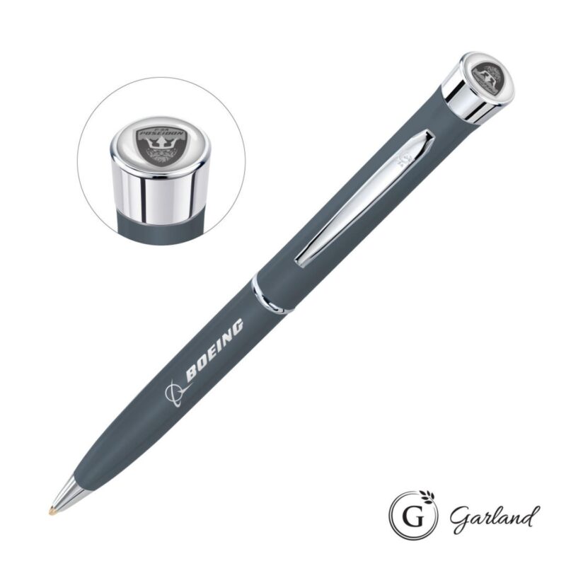 Custom Garland® Color Matte Custom Twist Pen - Chrome - 4