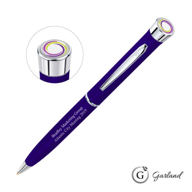 Custom Garland® Color Matte Custom Twist Pen - Chrome - 5