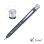 Custom Garland® Color Matte Emblem Twist Ballpoint Pen - Chrome - 4