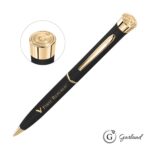 Custom Garland® Color Matte Emblem Twist Ballpoint Pen - Gold