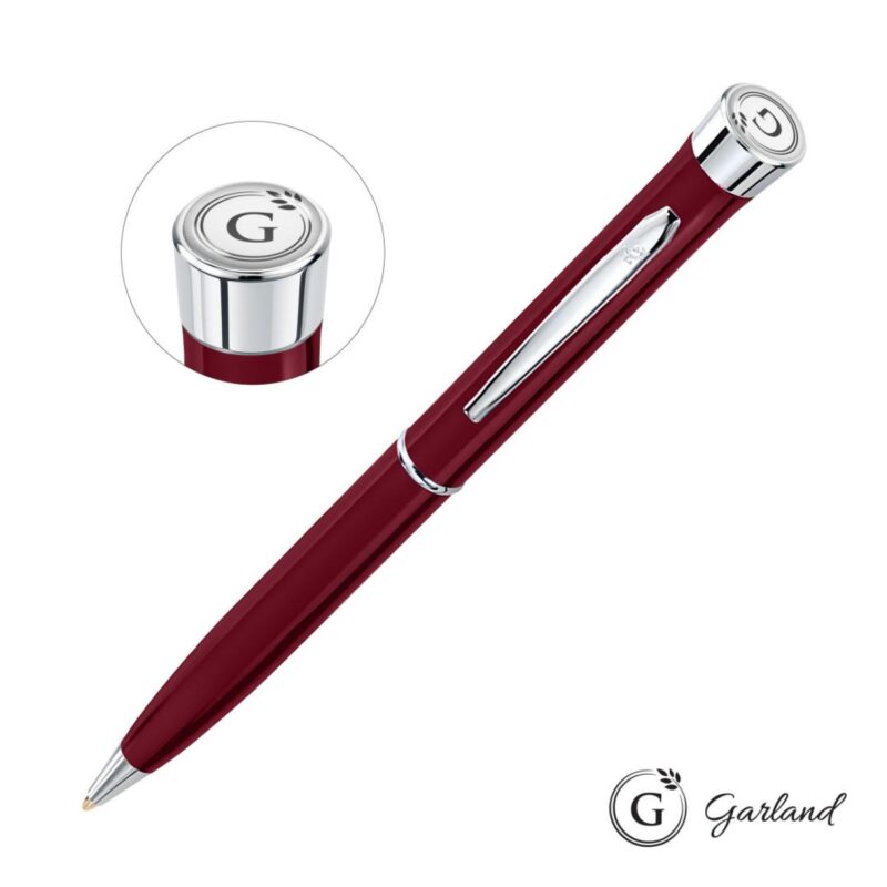 Custom Garland® Color Twist Ballpoint Pen - Chrome Accent - 9