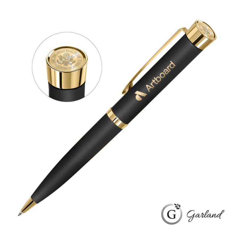 Custom Garland® Executive Color Custom Emblem Ballpoint Pen - Gold - 3