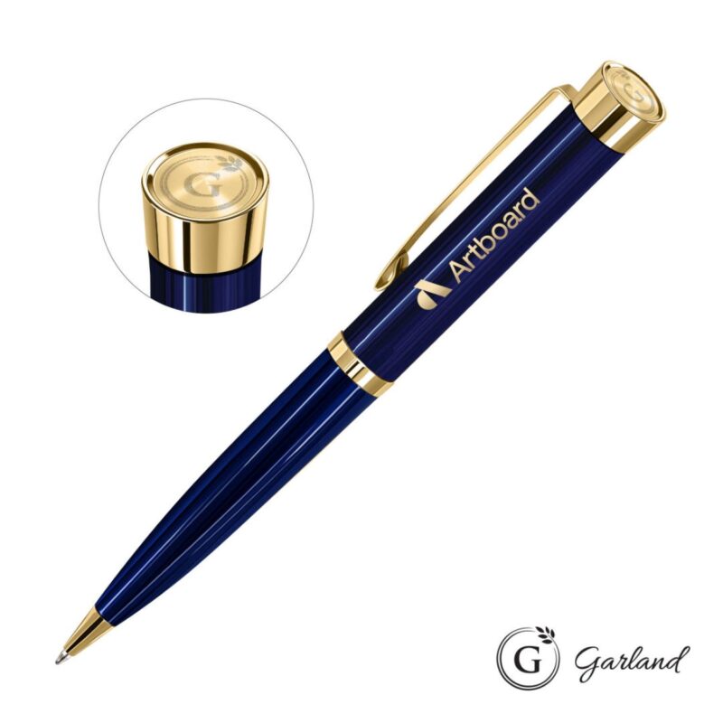 Custom Garland® Executive Color Emblem Ballpoint Pen - Gold - 2