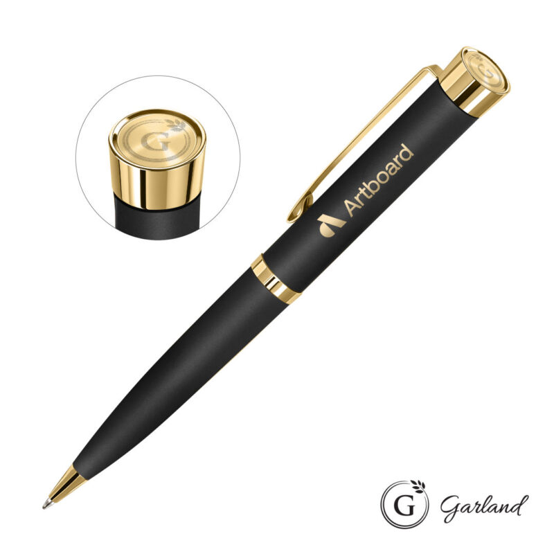 Custom Garland® Executive Color Emblem Ballpoint Pen - Gold - 3