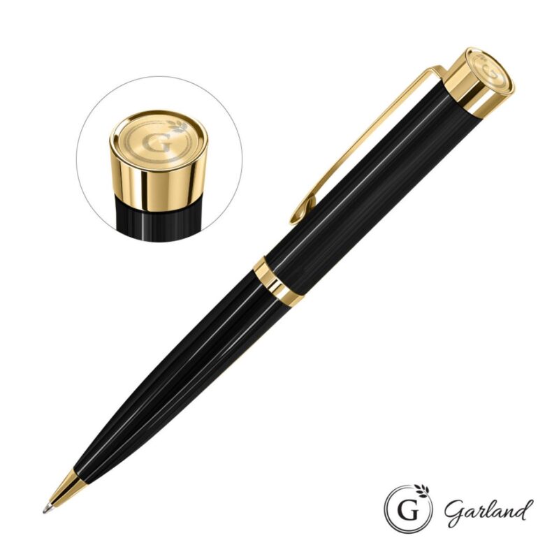 Custom Garland® Executive Color Emblem Ballpoint Pen - Gold - 5