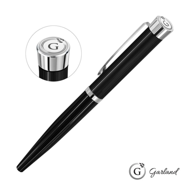 Custom Garland® Executive Color Rollerball Pen - Chrome - 5