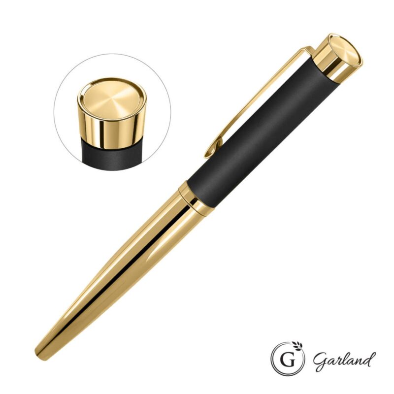 Custom Garland® Executive Cust Emblem Monogram Rollerball Pen-Gold - 6