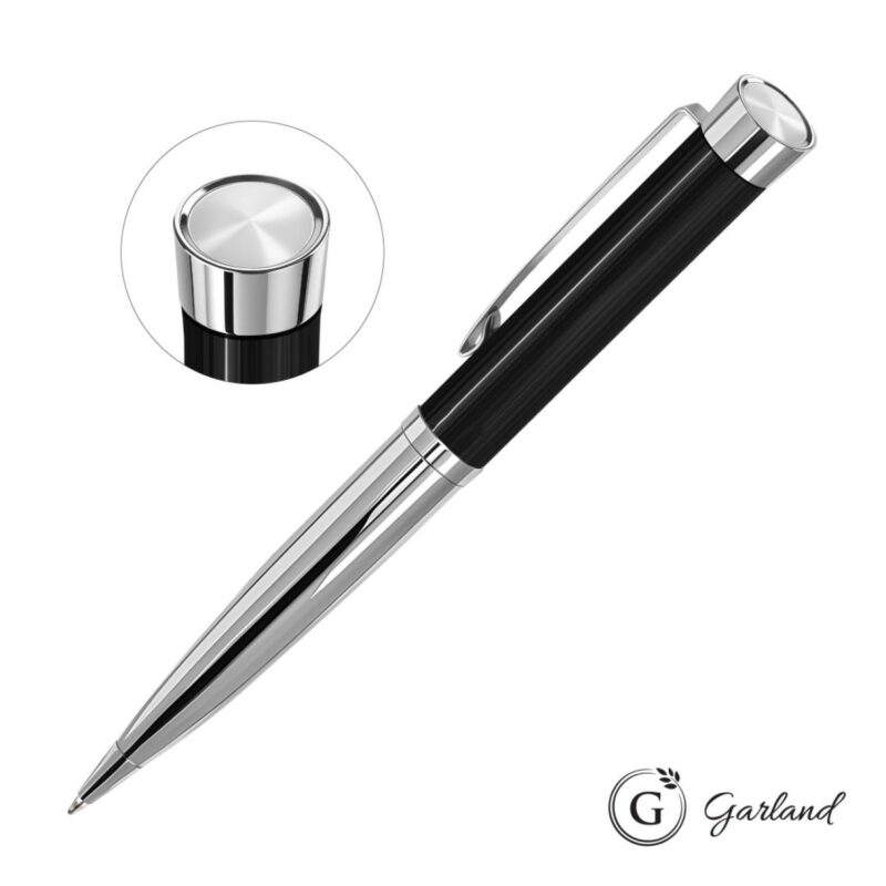 Custom Garland® Executive Custom Emblem Monogram Twist Pen - Chrome - 5