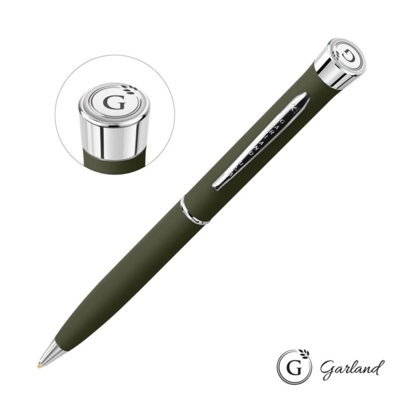 Custom Garland® Freedom Ballpoint Pen - Chrome Accent - 8