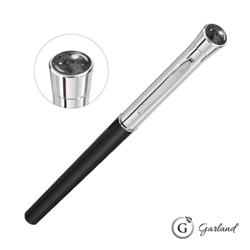 Custom Garland® Monogram Aura Empire Felt Tip Pen - Chrome Accent - 6