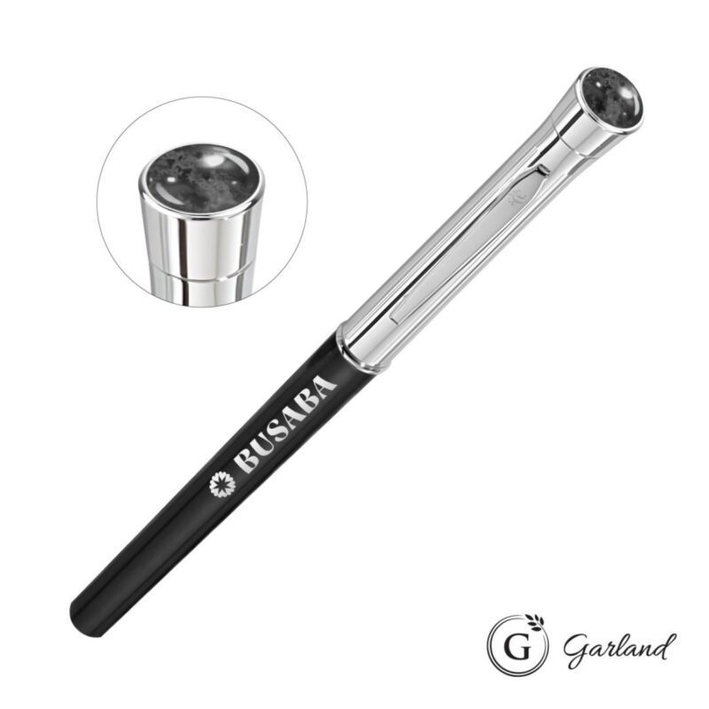 Custom Garland® Monogram Aura Rollerball Pen - Chrome