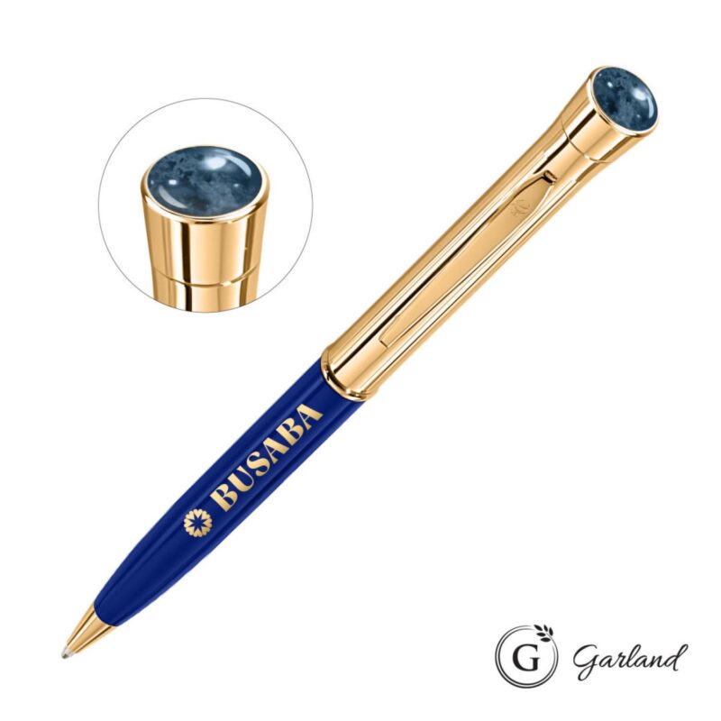 Custom Garland® Monogram Aura Twist Ballpoint Pen - Gold - 2