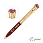 Custom Garland® Monogram Aura Twist Ballpoint Pen - Gold - 3