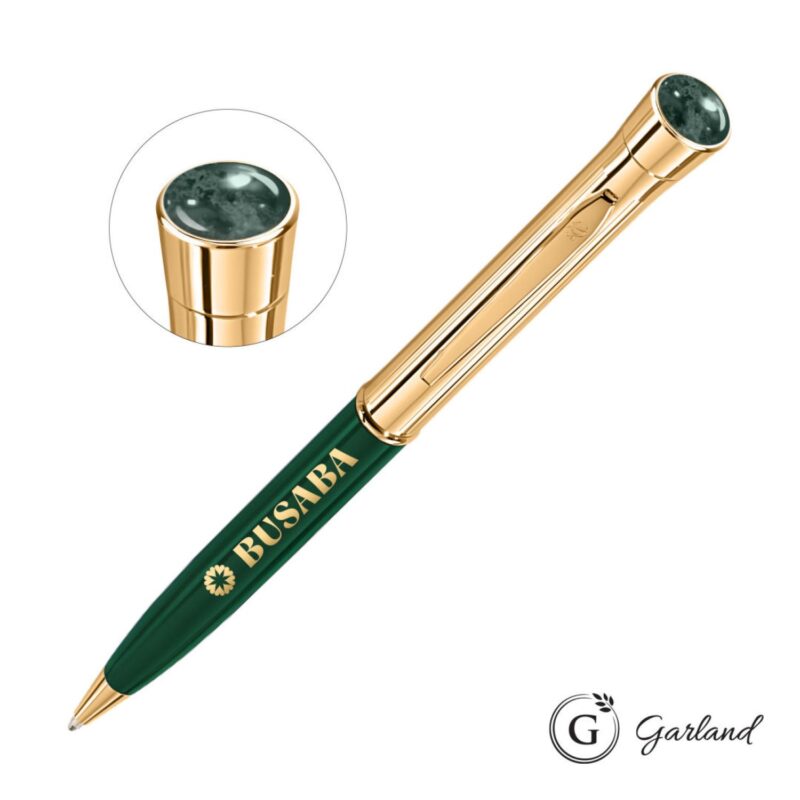Custom Garland® Monogram Aura Twist Ballpoint Pen - Gold - 4