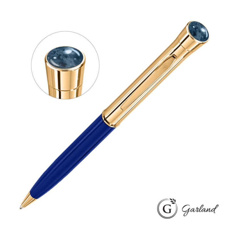 Custom Garland® Monogram Aura Twist Ballpoint Pen - Gold - 6