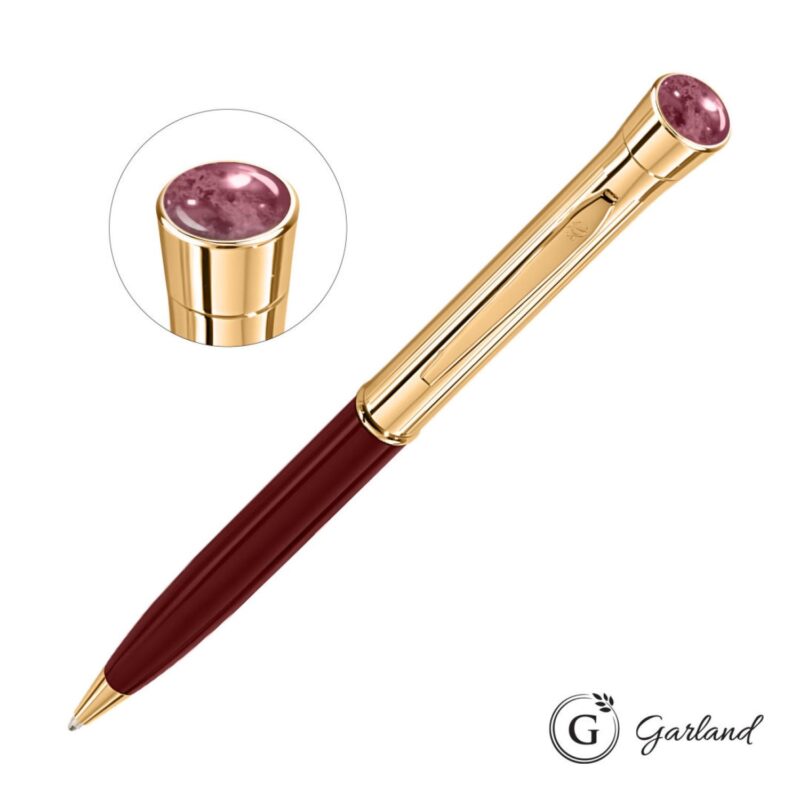 Custom Garland® Monogram Aura Twist Ballpoint Pen - Gold - 7