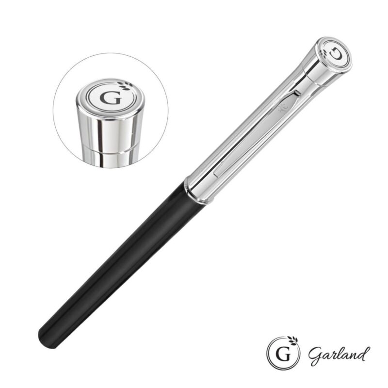 Custom Garland® Monogram Rollerball Pen - Chrome - 5
